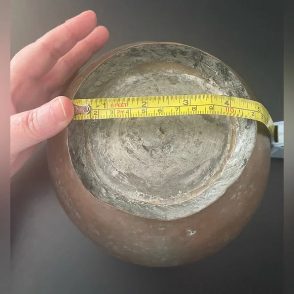 FABULOUS VINTAGE MIDDLE EASTERN TINNED 8” COPPER BOWL - Picture 12 of 14